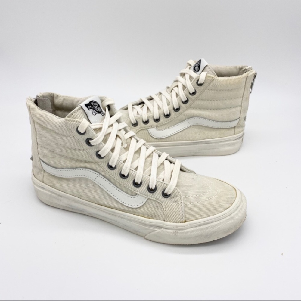 Vans Sk8-Hi Zip Classics Beige and White